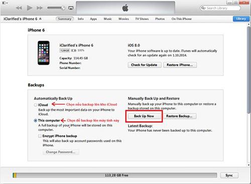 Nhấn vào Restore để khắc phục iPhone 4 bị sọc màn hình