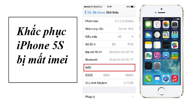 iPhone 5 bị mất iMEI và cách khắc phục