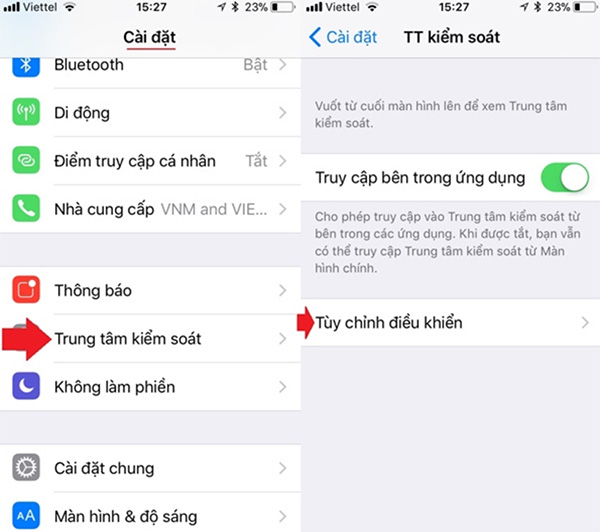 Hướng dẫn cách quay video màn hình iPhone 6 iOS 11 (2)