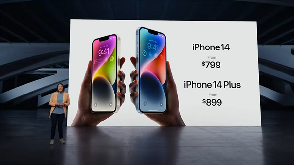 Giá bán iPhone 14 Plus tại thị trường Mỹ từ 899 USD
