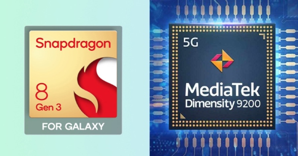 Bộ xử lý Dimensity 9200 của MediaTek và chip Snapdragon 8 Gen 3 for Galaxy