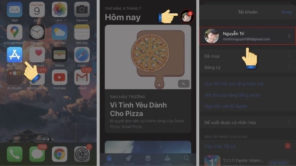 Truy cập App Store trên thiết bị iPhone hoặc iPad