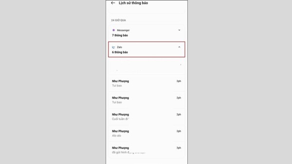 Chọn ứng dụng Zalo để kiểm tra các tin nhắn đã bị thu hồi