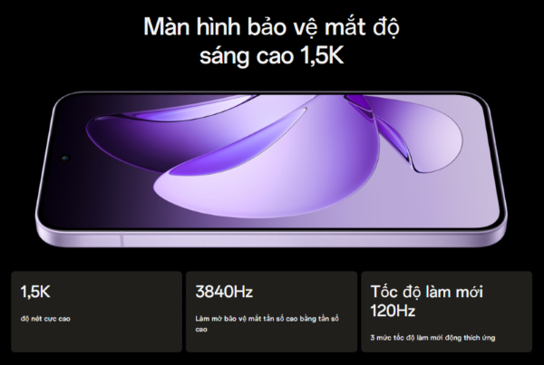 OPPO Reno13 Pro có màn hình AMOLED micro-curved 6.86 inch, độ phân giải 1.5K