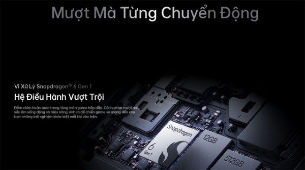 OPPO Reno13 F 5G sở hữu bộ vi xử lý Snapdragon 6 Gen 1 5G