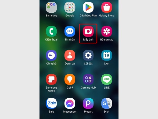 Mở Máy ảnh trên điện thoại Samsung