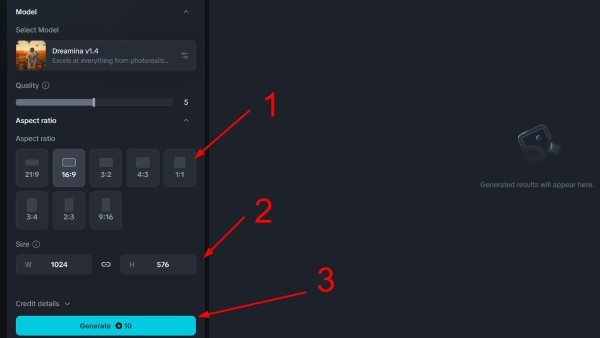 Nhấn Generate