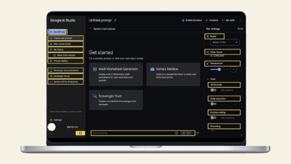 Làm quen với giao diện Google AI Studio