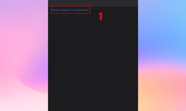 Chọn mục "Quên ID Apple hoặc mật khẩu"