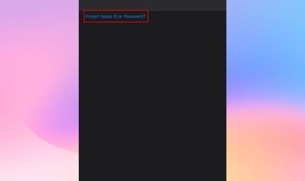 Chọn "Quên ID Apple hoặc mật khẩu"