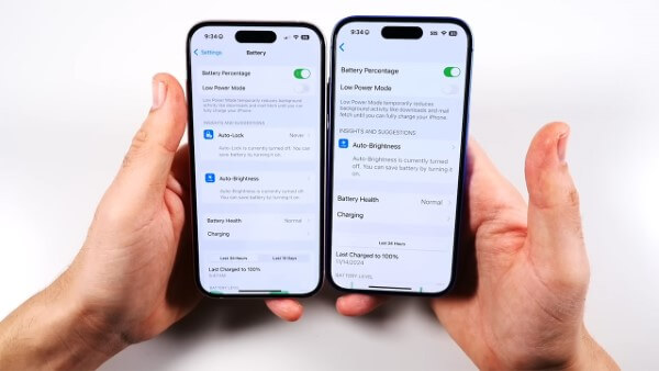 So sánh thời lượng pin iPhone 15 và iPhone 16