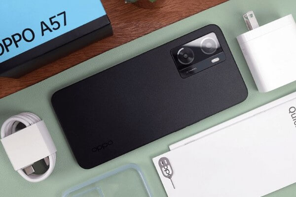 OPPO A57 sở hữu thiết kế hiện đại với các cạnh vuông trẻ trung