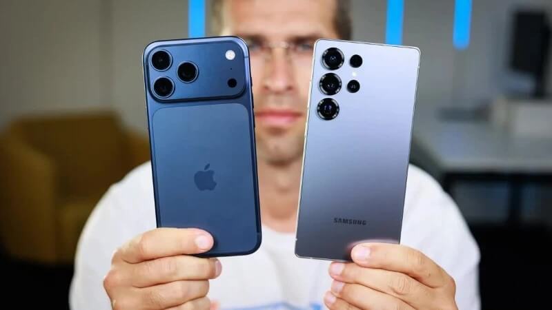 So sánh thiết kế điện thoại iPhone và Samsung