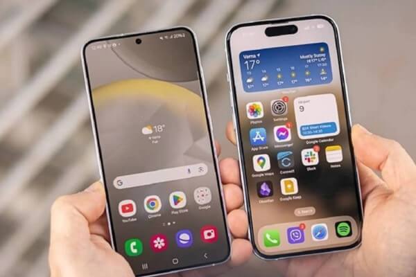 So sánh màn hình trên Samsung Galaxy S25 và iPhone 16
