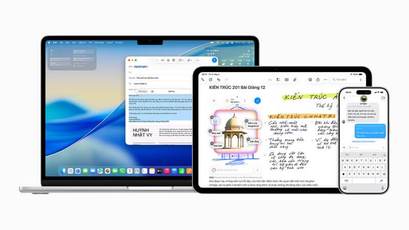 Apple Intelligence được phát triển cho hệ sinh thái trên iPhone, iPad và Mac