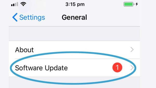 Cập nhật phần mềm trên thiết bị lên phiên bản iOS tương thích với SIM ghép