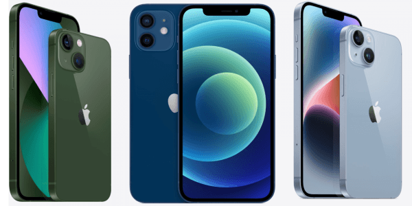 So sánh màn hình các dòng iPhone 11, 12, 13