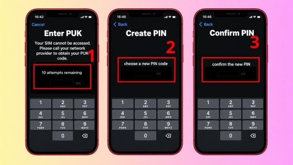 Các bước nhập mã PUK Viettel để mở khóa SIM