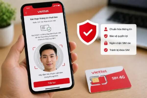 Khách hàng kiểm tra thông tin thuê bao Viettel đang sử dụng