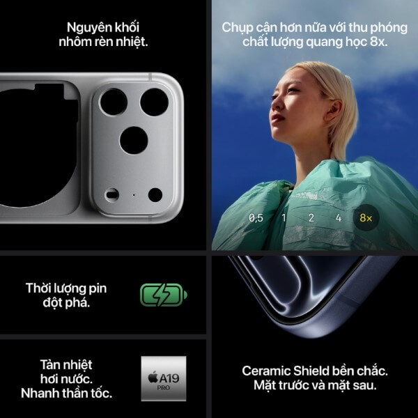 iPhone 17 Pro Max chiếm ưu thế về dung lượng pin so với iPhone Air 
